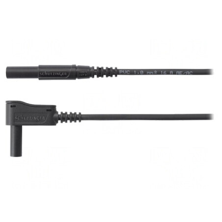 Cablu de măsurare 16A 2m PVC Negru | Electronic-mag.ro | Componente Electronice