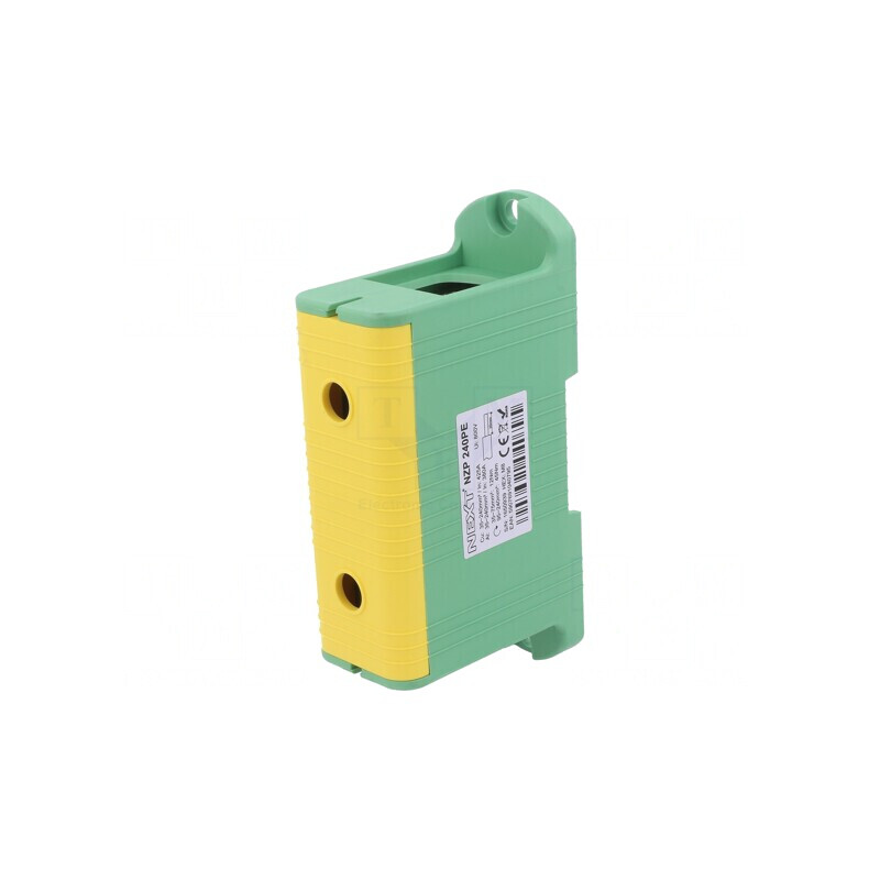 Conector Șină 240mm2 1P 2B Galben-Verde | Electronic-mag.ro | Componente Electronice
