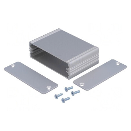 Carcasă aluminiu gri AKG 71x50x24mm | Electronic-mag.ro | Componente Electronice