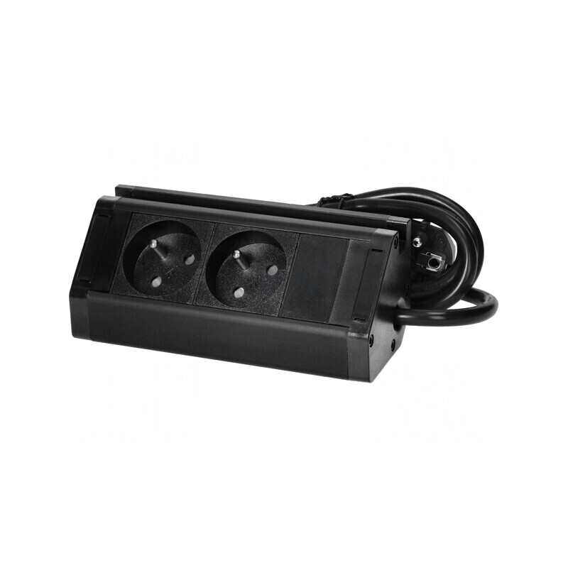 Prelungitor cu prize negru 1,5m 3680W | Electronic-mag.ro | Componente Electronice
