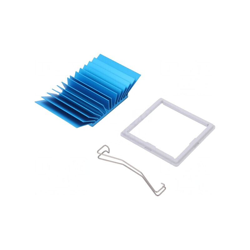 Radiator extrudat cu aripioare BGA albastru 42,5mm | Electronic-mag.ro | Componente Electronice