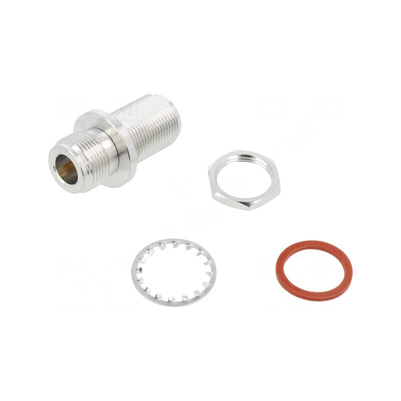 Adaptor N Soclu Drept 50Ω PTFE Aurit | Electronic-mag.ro | Componente Electronice