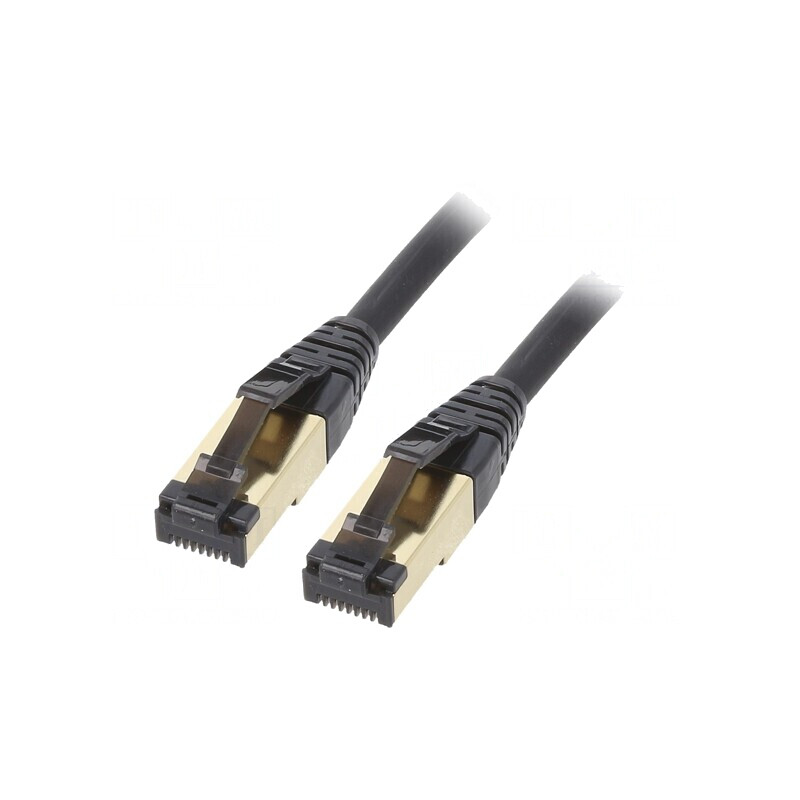 Patch Cord S/FTP Cat 8 LSZH Negru 10m 27AWG | Electronic-mag.ro | Componente Electronice