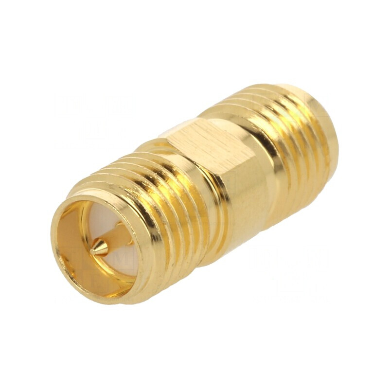Adaptor RP-SMA Tată la SMA Mamă Reverse 50Ω Aurit | Electronic-mag.ro | Componente Electronice
