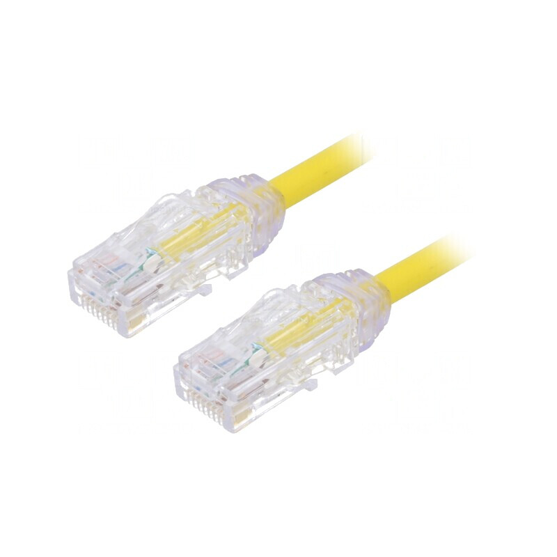 Patch cord UTP Cat6A galben 1m LSZH | Electronic-mag.ro | Componente Electronice