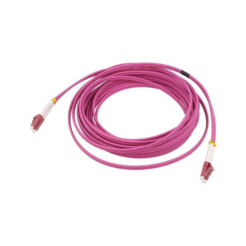 Patch Cord Fibră OM4 LC/UPC 3m Roz LSZH | Electronic-mag.ro | Componente Electronice