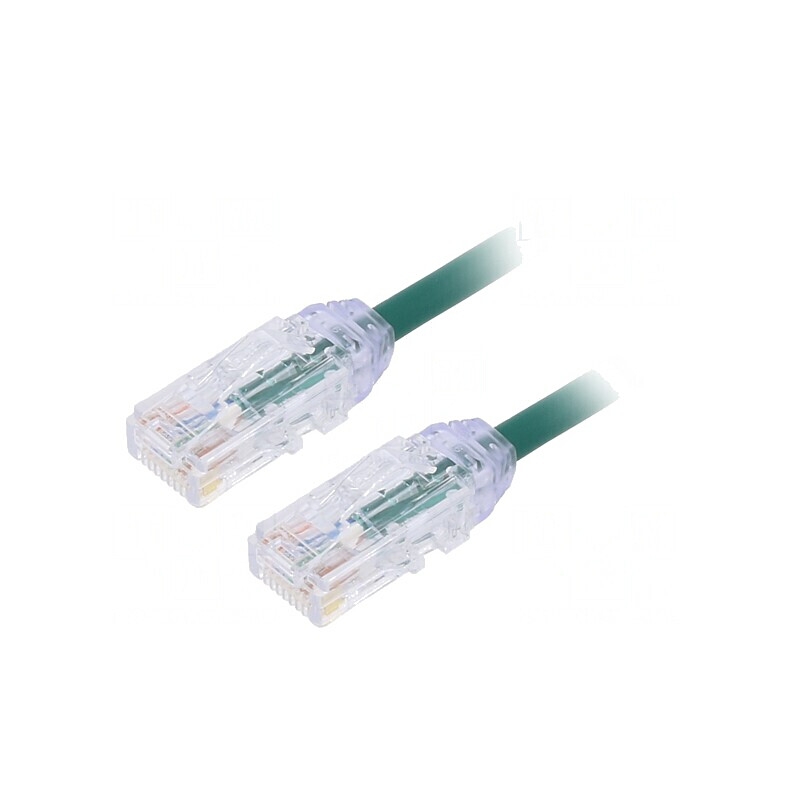 Patch cord verde 1m U/UTP Cat6a LSZH 28AWG | Electronic-mag.ro | Componente Electronice