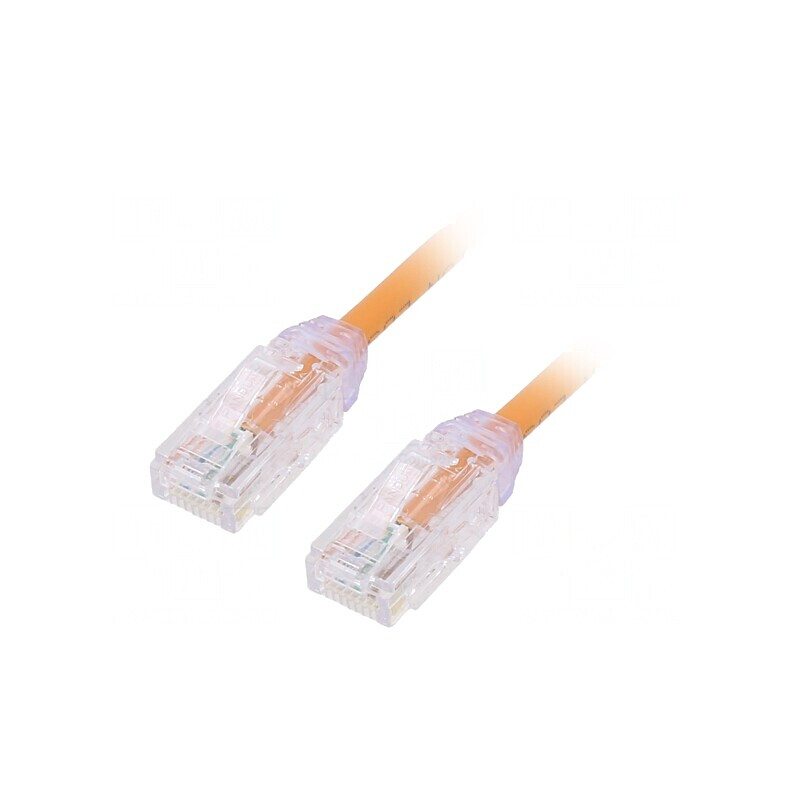Patch cord TX6A-28 U/UTP Cat6a Cu LSZH Portocaliu 1m | Electronic-mag.ro | Componente Electronice