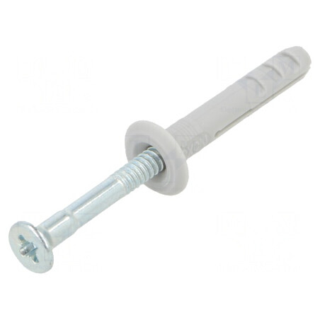 Plastic Anchor with Screw 5x30mm Zinc-Plated Steel 100pcs | Electronic-mag.ro | Componente Electronice