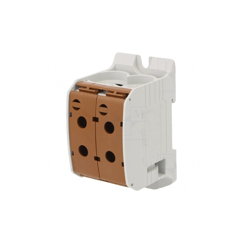 Conector de Șine 95mm2 1 Pista 4 Borne Maro | Electronic-mag.ro | Componente Electronice Conector de Șine 95mm2 1 Pista 4 Borne Maro | Electronic-mag.ro | Componente Electronice