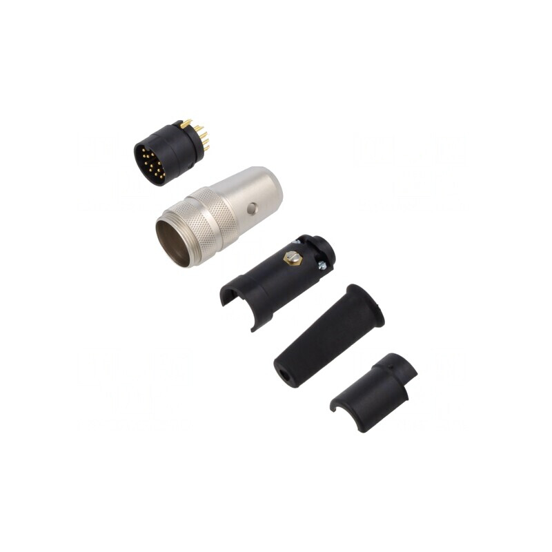 Conector M16 Mufă Tată Lipire pe Cablu 16 PIN 3A 32V Drept | Electronic-mag.ro | Componente Electronice
