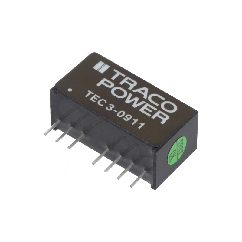Convertor DC/DC 3W 4.5-13.2V la 5V 600mA SIP8 TEC 3-0911 | Electronic-mag.ro | Componente Electronice
