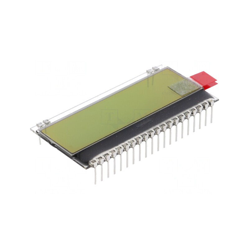 Afișaj LCD Grafic 132x32 Galben-Verde 55x17.5mm | Electronic-mag.ro | Componente Electronice