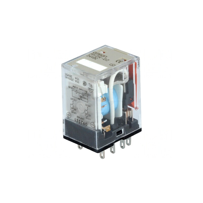 Releu Electromagnetic DPDT 24VDC 10A | Electronic-mag.ro | Componente Electronice