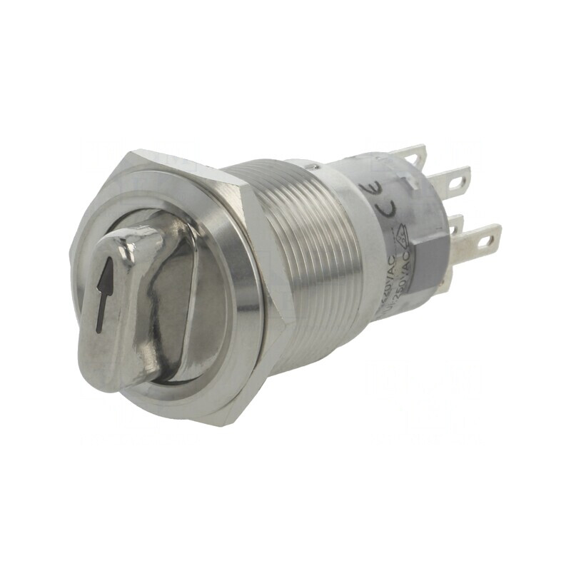 Comutator Rotativ 3 Pozitii 0.5A 220VAC 1A 24VDC | Electronic-mag.ro | Componente Electronice