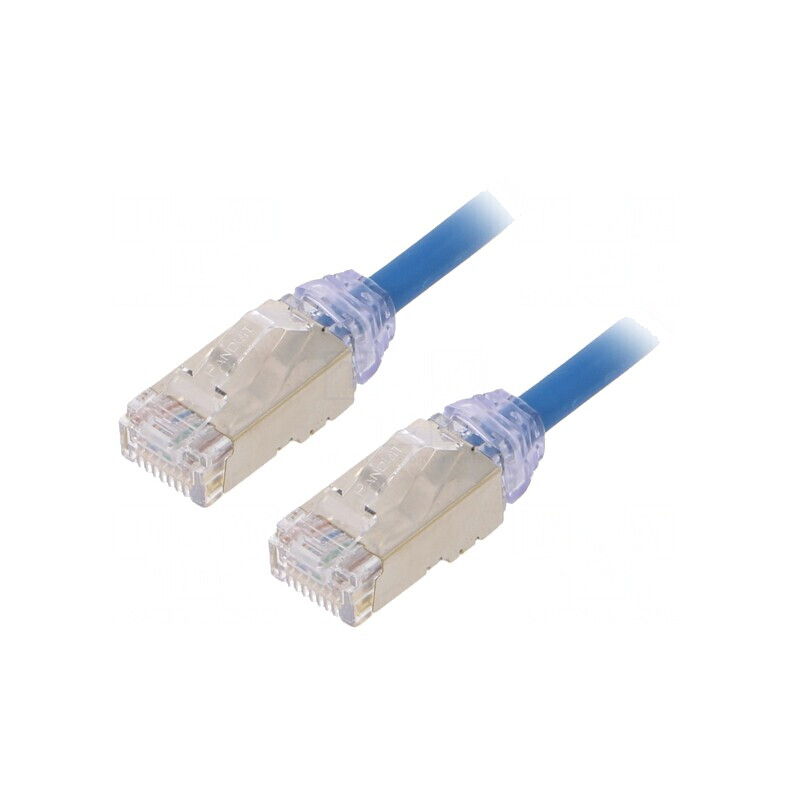 Patch cord albastru 2m 28AWG F/UTP 6a LSZH | Electronic-mag.ro | Componente Electronice