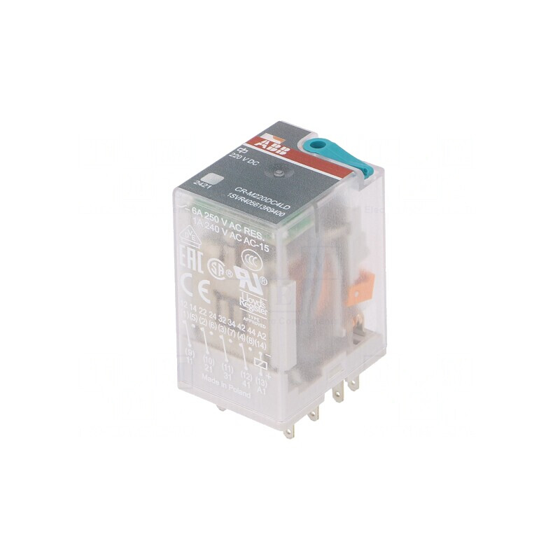 Releu Electromagnetic 4PDT 220VDC 6A | Electronic-mag.ro | Componente Electronice