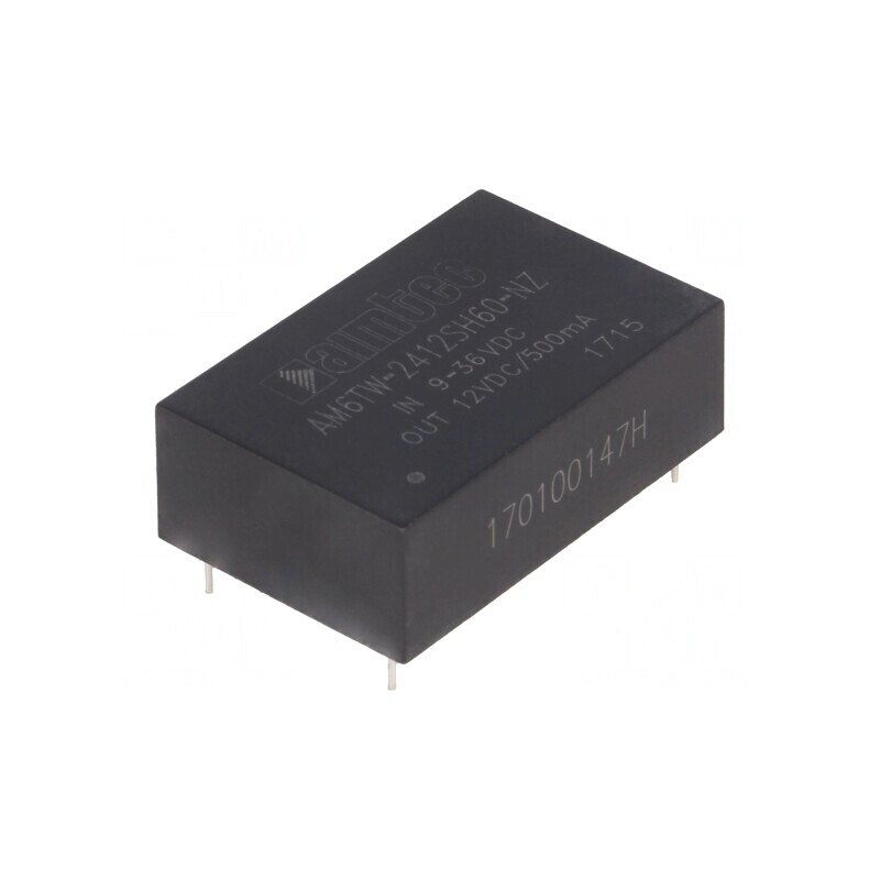 Convertor DC/DC 6W 9-36V la 12V 500mA DIP24 | Electronic-mag.ro | Componente Electronice