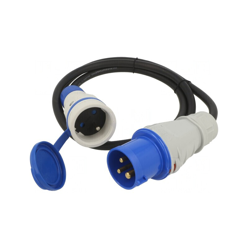 Prelungitor alimentare negru 1,5m 16A | Electronic-mag.ro | Componente Electronice