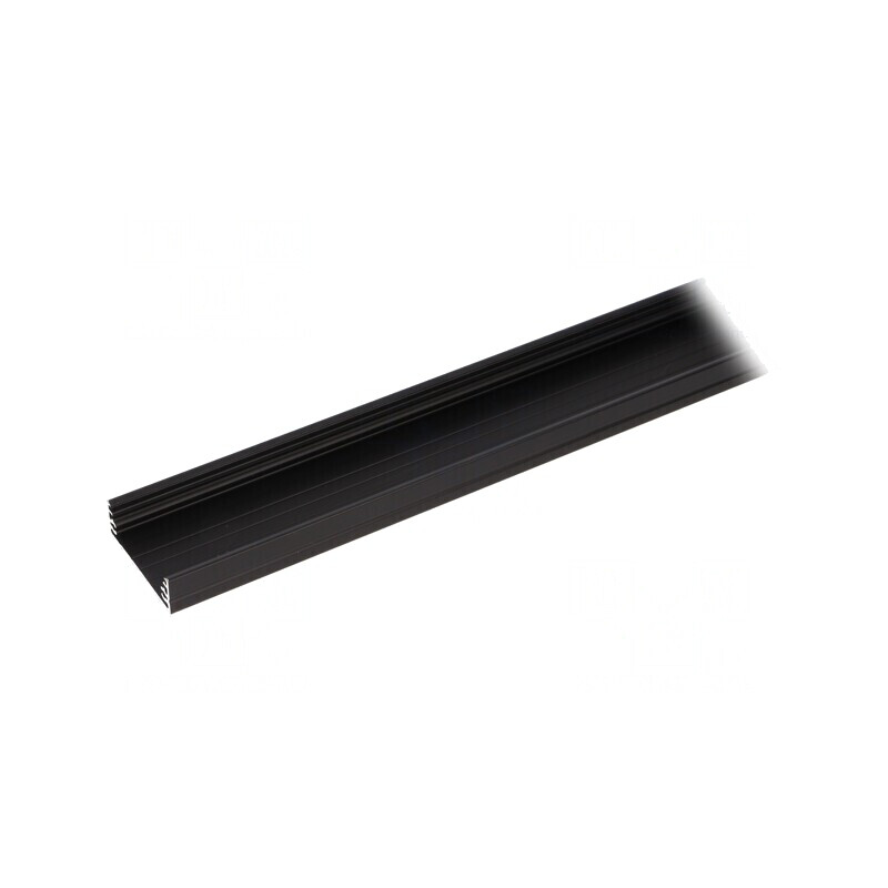 Profil Aluminiu Negru pentru Module LED 2m WIDE24 de Suprafață | Electronic-mag.ro | Componente Electronice