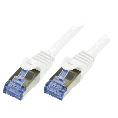 Patch cord S/FTP Cat6a LSZH Alb 15m | Electronic-mag.ro | Componente Electronice