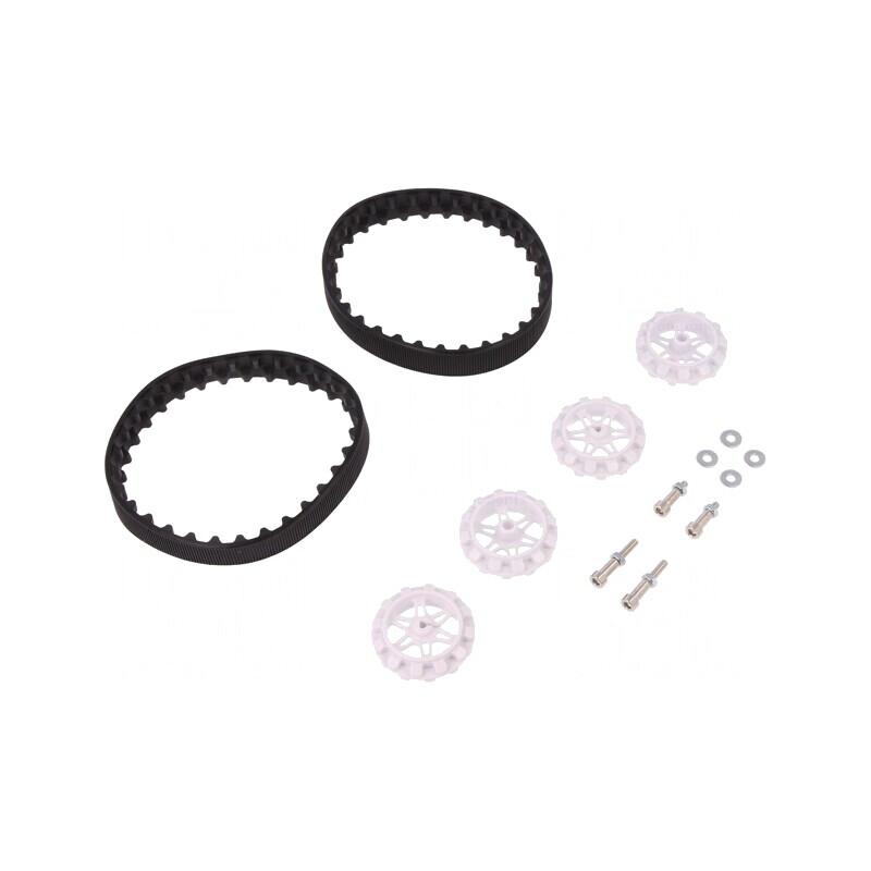 Şenile Ax cu Crestătură D, 35mm, Set 2 buc, Alb | Electronic-mag.ro | Componente Electronice