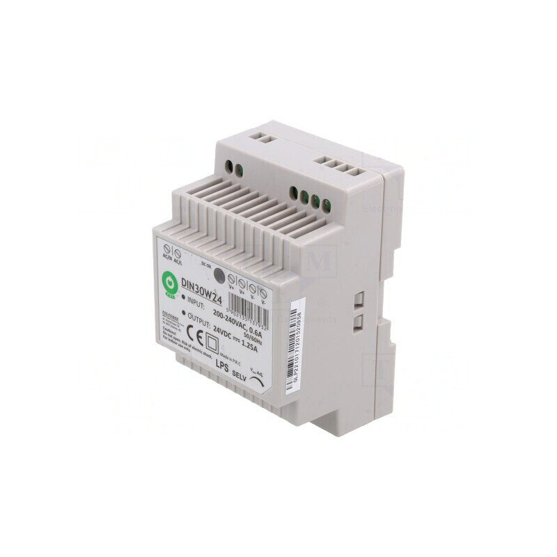 Alimentator Pulsatoriu DIN 30W 24V 1.25A | Electronic-mag.ro | Componente Electronice