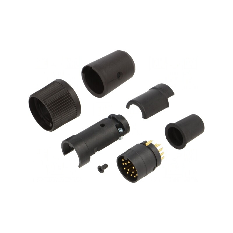 Conector Circular 32V 16-PIN Mufă Tată Lipire pe Cablu | Electronic-mag.ro | Componente Electronice