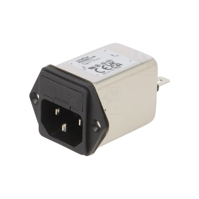 Conector Alimentare AC C14 2A 250VAC | Electronic-mag.ro | Componente Electronice