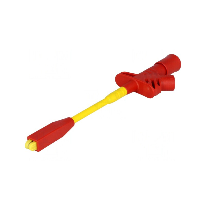 Clips măsurare crocodil 20A roşu 1000V 4mm 50mΩ | Electronic-mag.ro | Componente Electronice