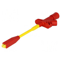 Clips măsurare crocodil 20A roşu 1000V 4mm 50mΩ | Electronic-mag.ro | Componente Electronice
