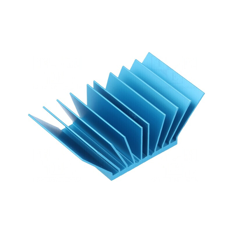 Radiator extrudat cu aripioare BGA albastru 31x31mm | Electronic-mag.ro | Componente Electronice