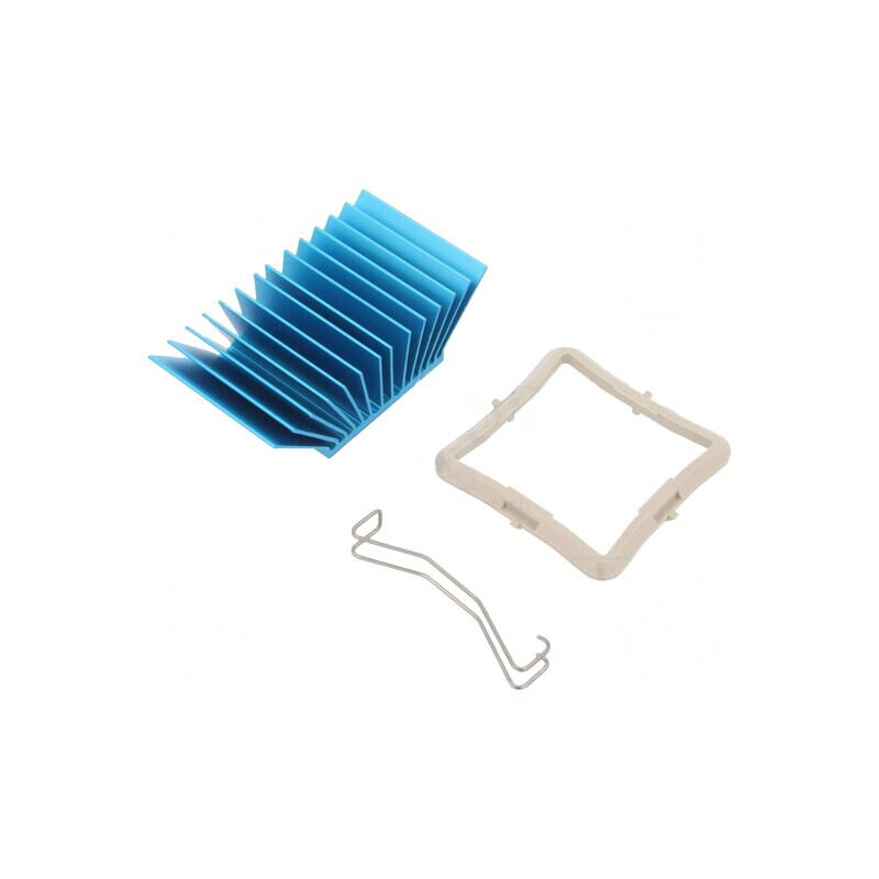 Radiator Extrudat cu Aripioare BGA Albastru 35mm x 35mm | Electronic-mag.ro | Componente Electronice
