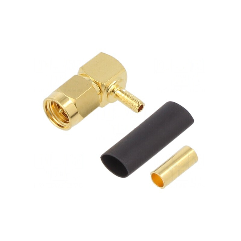Mufă SMA 90° pentru cablu PTFE | Electronic-mag.ro | Componente Electronice