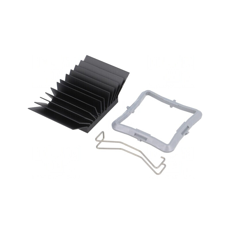 Radiator extrudat cu aripioare BGA negru 32,5mm x 32,5mm | Electronic-mag.ro | Componente Electronice