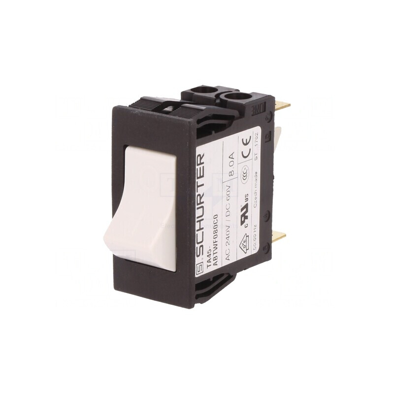 Întrerupător de supracurent 240VAC 60VDC 8A DPST 2 Poli | Electronic-mag.ro | Componente Electronice