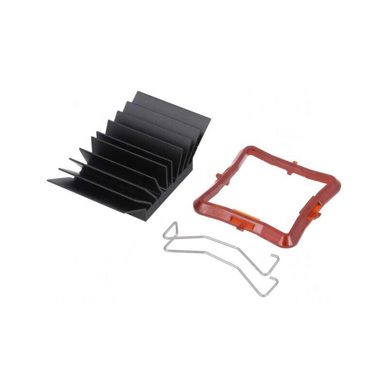 Radiator extrudat cu aripioare BGA negru 33x33mm | Electronic-mag.ro | Componente Electronice