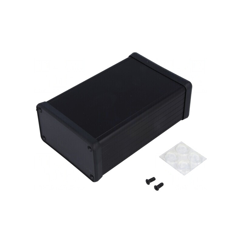 Carcasă aluminiu neagră 78x120x43 mm | Electronic-mag.ro | Componente Electronice