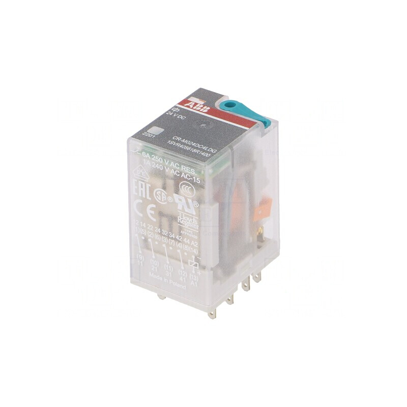Releu Electromagnetic 4PDT 24VDC 6A | Electronic-mag.ro | Componente Electronice