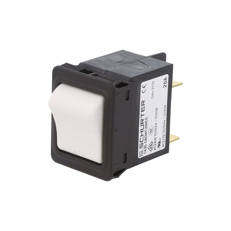 Întrerupător Supracurent 240VAC 60VDC 20A DPST MCB | Electronic-mag.ro | Componente Electronice