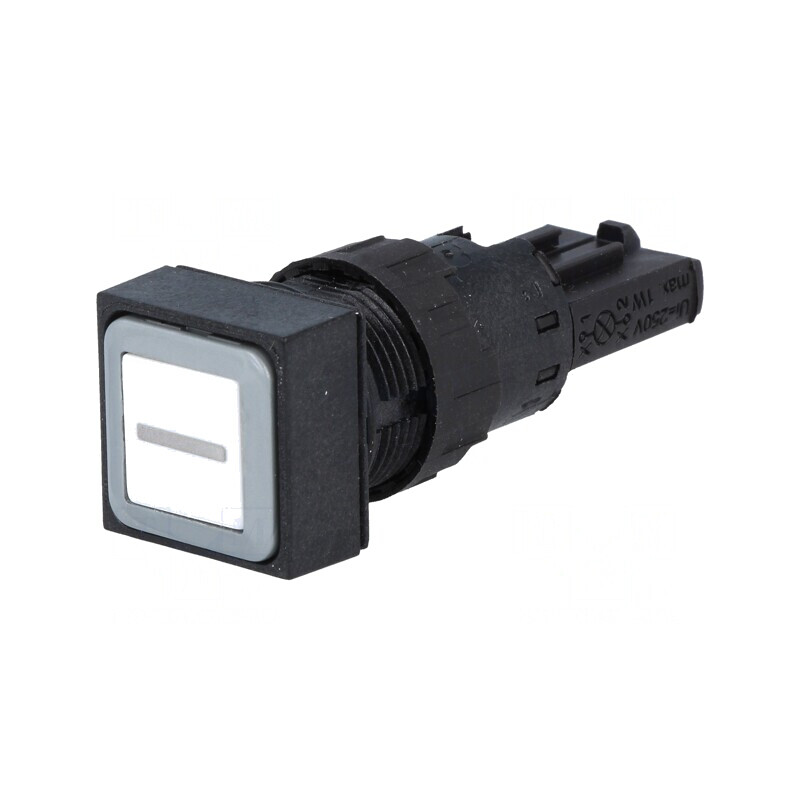Comutator apăsare 16mm alb 2 poziții | Electronic-mag.ro | Componente Electronice