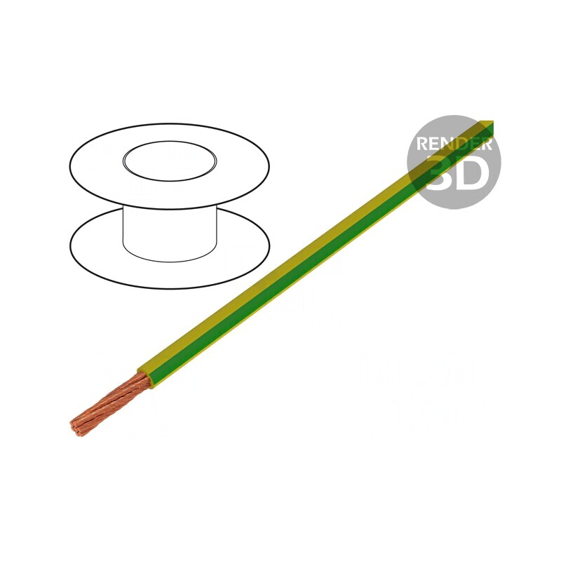 Cablu LifY Cu 1x25mm2 PVC galben-verde 450V/750V | Electronic-mag.ro | Componente Electronice
