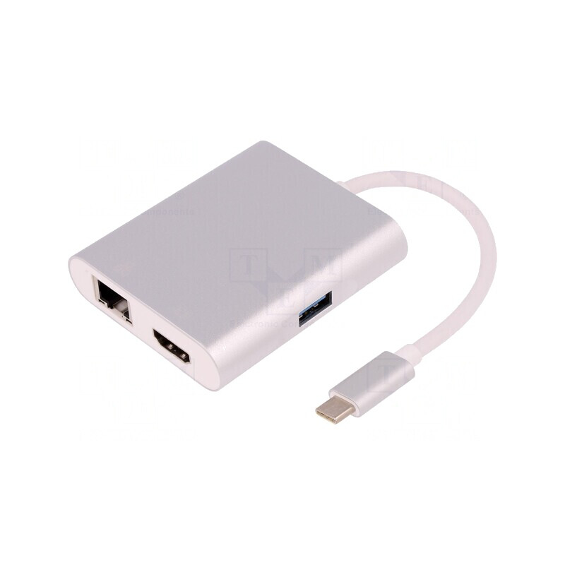 Adaptor USB 3.0/3.1 Nichelat 200mm Alb Argintiu | Electronic-mag.ro | Componente Electronice