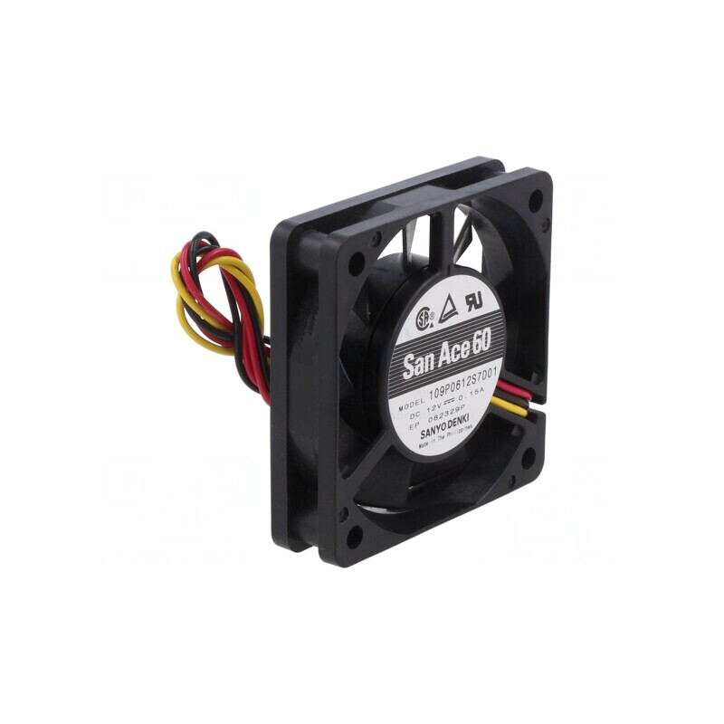 Ventilator axial 12V 60x60x15mm 28,8m3/h 36dBA cu bilă | Electronic-mag.ro | Componente Electronice