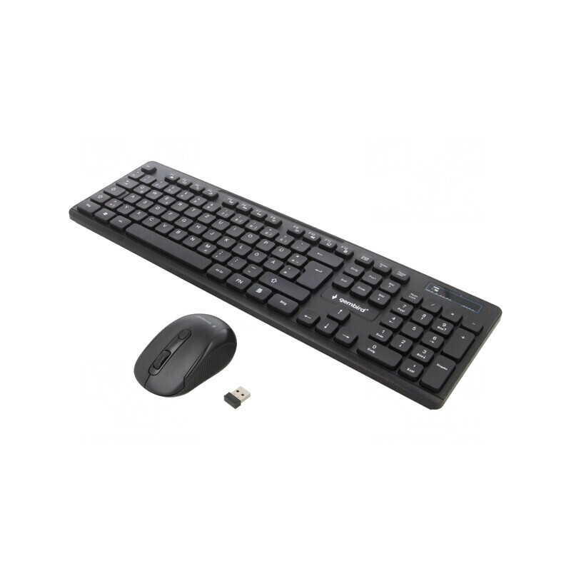 Kit de Birou Wireless Slim USB Negru DE Layout | Electronic-mag.ro | Componente Electronice