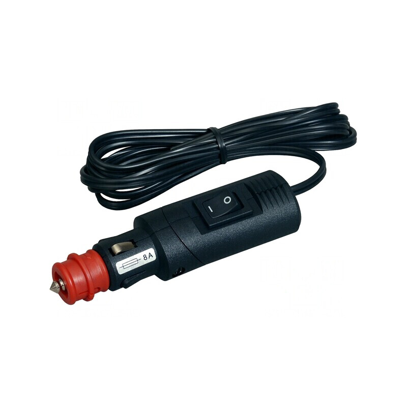 Mufă Brichetă Auto 8A 12-24V DC Neagră 2m | Electronic-mag.ro | Componente Electronice