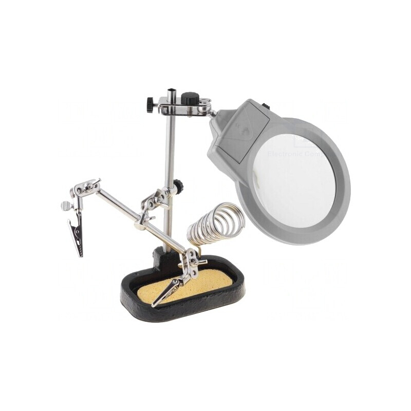 Suport PCB cu Lupă și Iluminare LED | Electronic-mag.ro | Componente Electronice