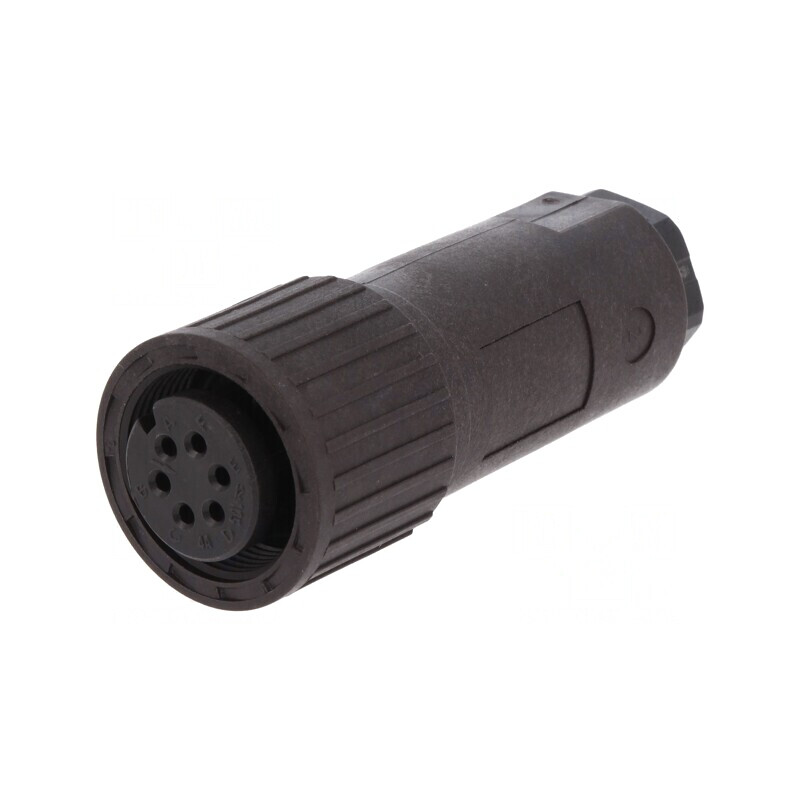 Conector circular IP67 mamă 6 pini argintat | Electronic-mag.ro | Componente Electronice