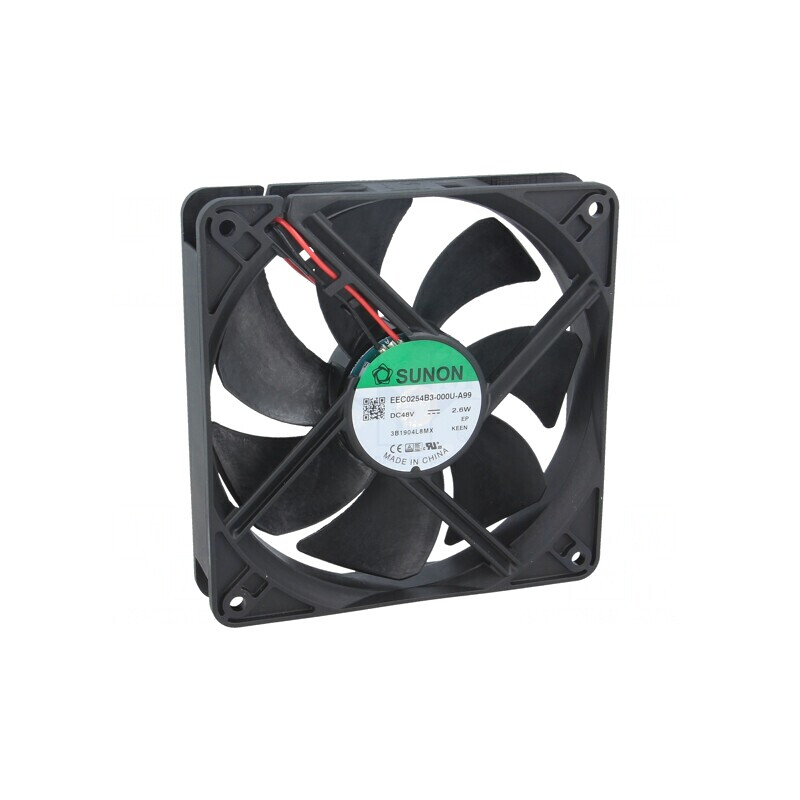 Ventilator DC axial 48V 120x120x25mm 127m3/h 34dBA | Electronic-mag.ro | Componente Electronice