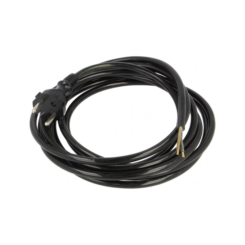 Cablu Alimentare Negru 3.8m 16A 2x1.5mm2 | Electronic-mag.ro | Componente Electronice
